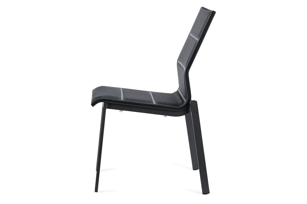 Hunn Porto Aluminium Chaise repas avec toile double rembourrée