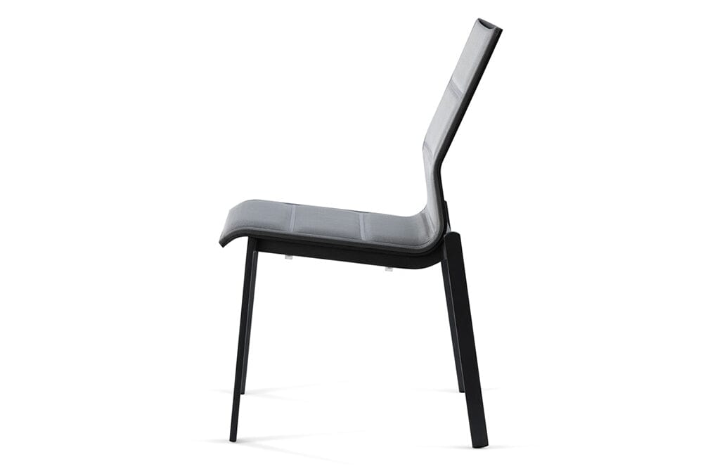 Hunn Porto Aluminium Chaise repas avec toile double rembourrée