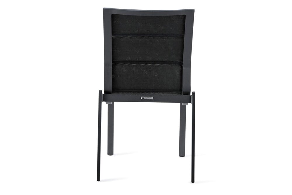 Hunn Porto Aluminium Chaise repas avec toile double rembourrée