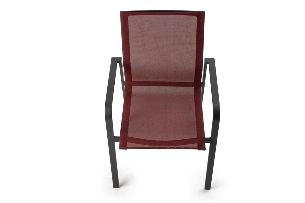 Hunn Porto Aluminium Fauteuil repas avec toile