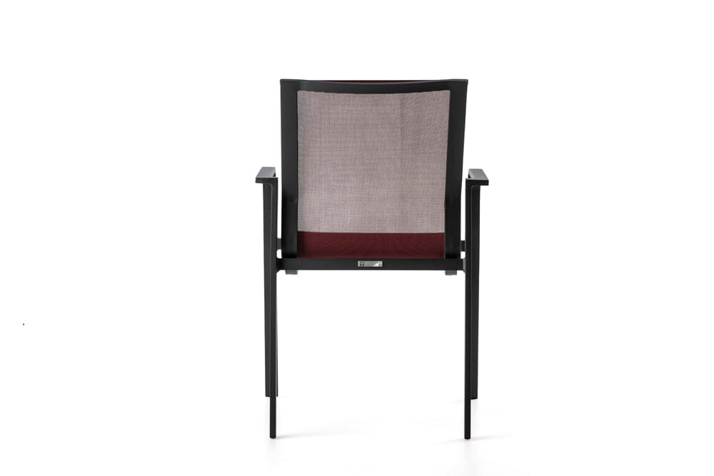 Hunn Porto Aluminium Fauteuil repas avec toile