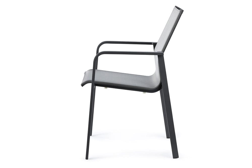 Hunn Porto Alumium Fauteuil repas avec toile