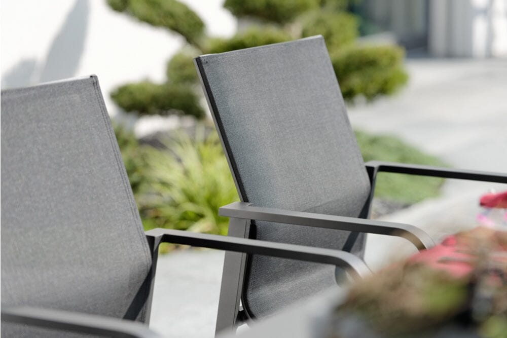 Hunn Porto Alumium Fauteuil repas avec toile