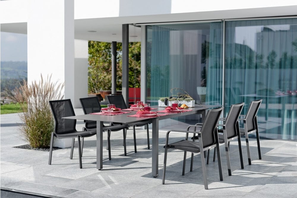 Hunn Porto Alumium Fauteuil repas avec toile