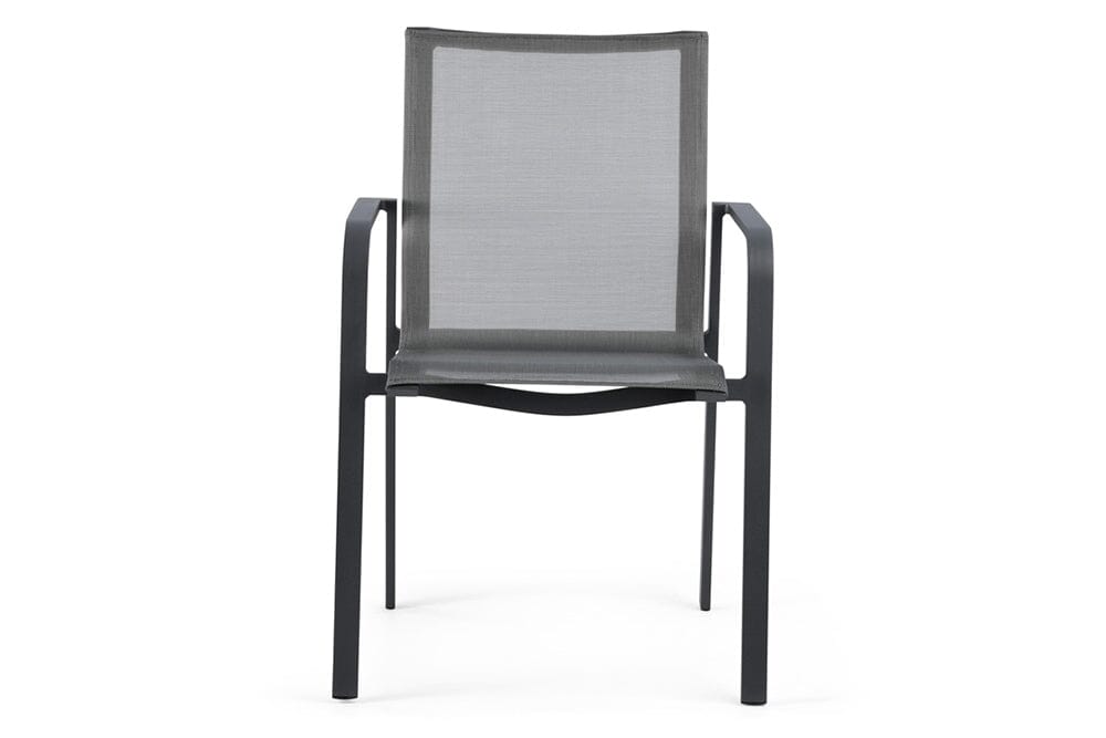 Hunn Porto Alumium Fauteuil repas avec toile