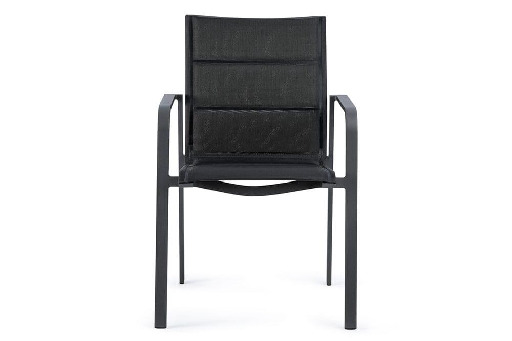 Hunn Porto Alumium Fauteuil repas avec toile double rembourrée