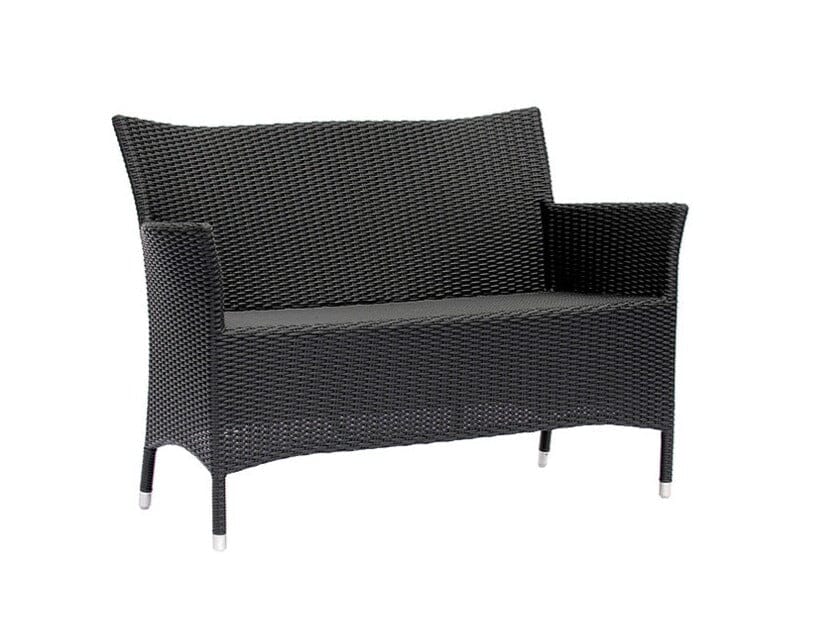 Hunn Royal II Canapé 2 places Résine Tressée Noir 6mm