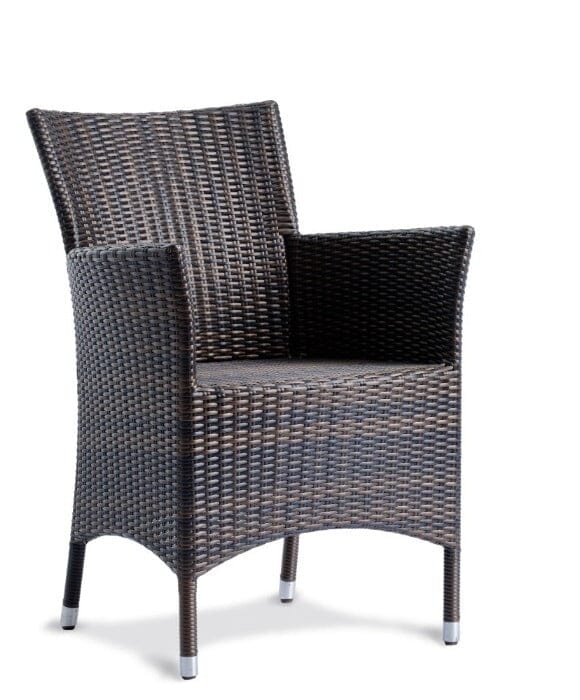 Hunn Royal II Fauteuil repas Résine Tressée Bronze 6mm