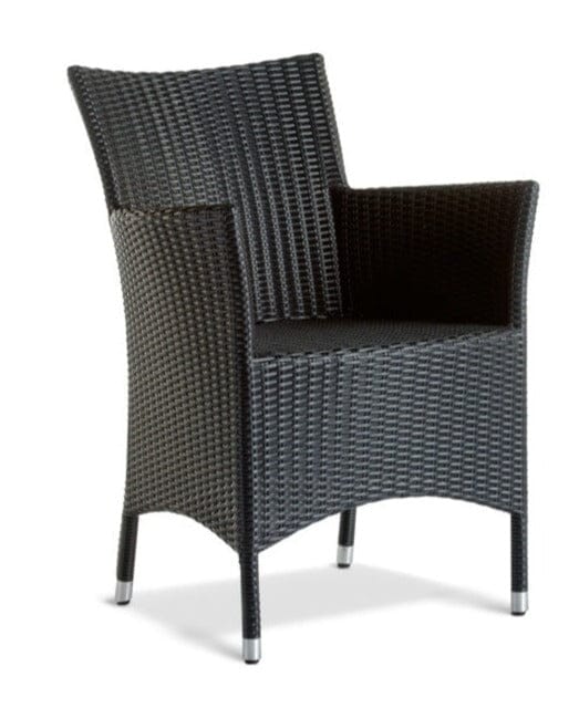 Hunn Royal II Fauteuil repas Résine Tressée Noir 6mm