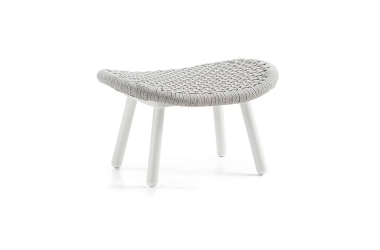 Hunn San Diego Repose-pieds /Tabouret avec cordes Blanc avec cordes Gris Argent