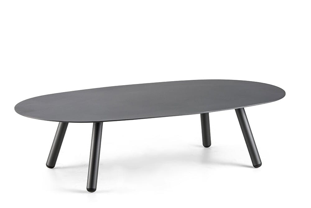 Hunn San Diego Table basse ovale alu 120x60cm h:30cm Anthracite