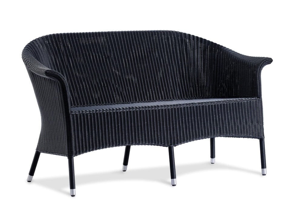Hunn San Remo II Canapé 2 places Résine Tressée Noir 6mm