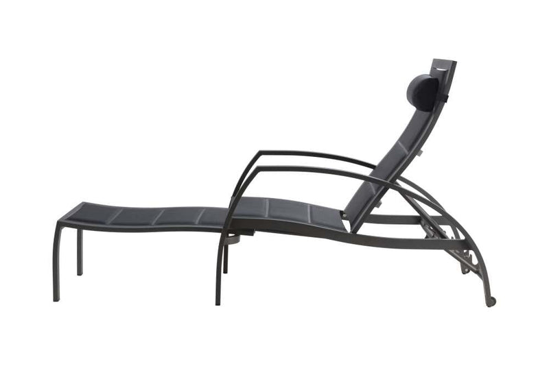 Hunn Victoria Aluminium Transat chaise longue avec repose-pieds intégré et roues 