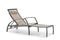 Hunn Victoria Aluminium Transat chaise longue avec repose-pieds intégré et roues Anthracite avec toile simple taupe 