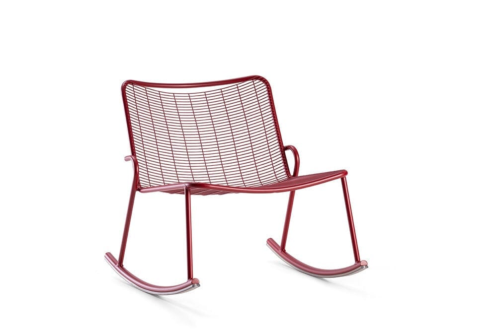 Hunn Vienna Fauteuil à bascule sans accoudoirs Rouge Rubis