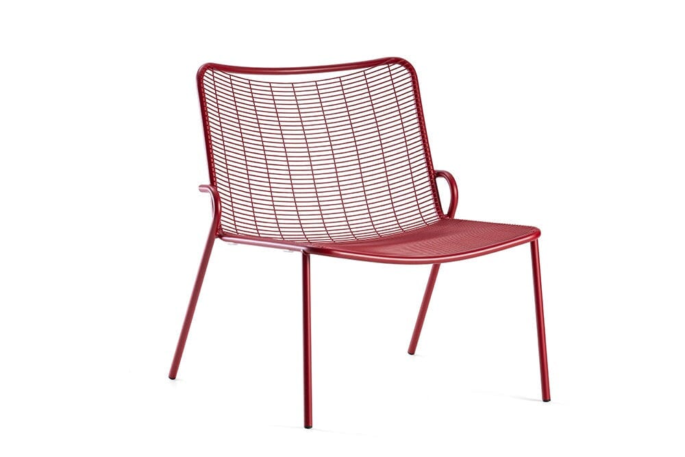 Hunn Vienna Fauteuil bas sans accoudoirs empilable Rouge Rubis