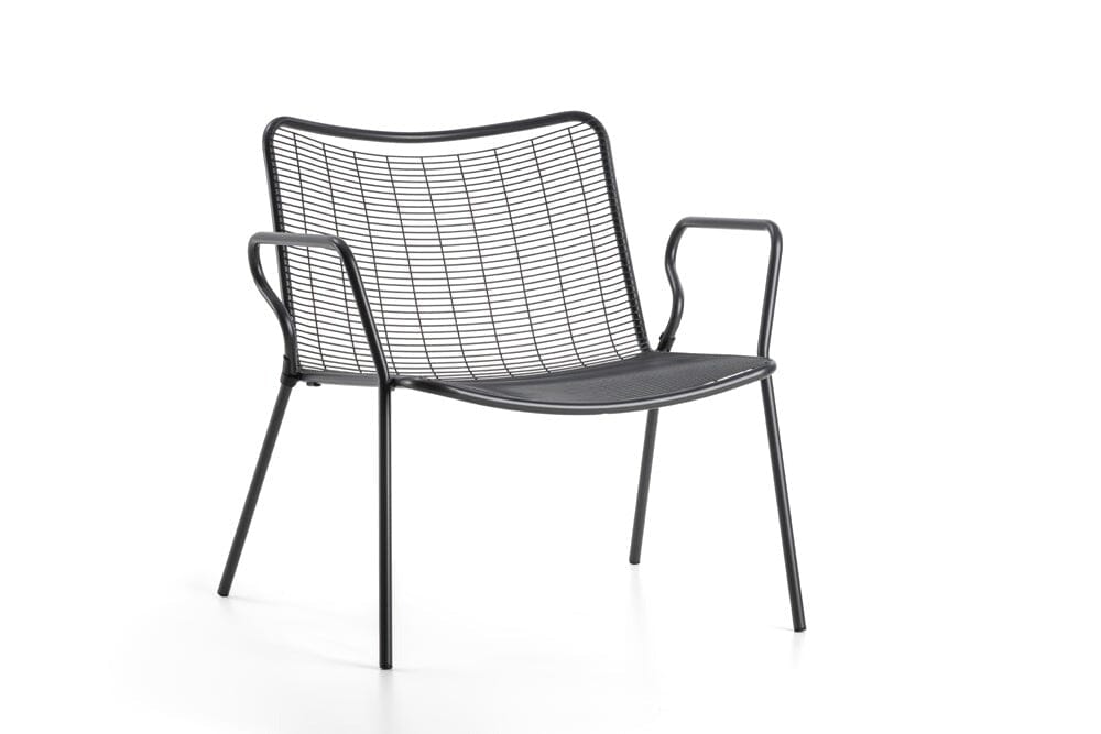 Hunn Vienna Fauteuil Club Lounge empilable Anthracite