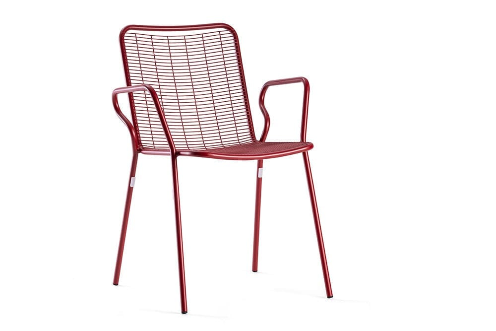 Hunn Vienna Fauteuil repas empilable Rouge Rubis