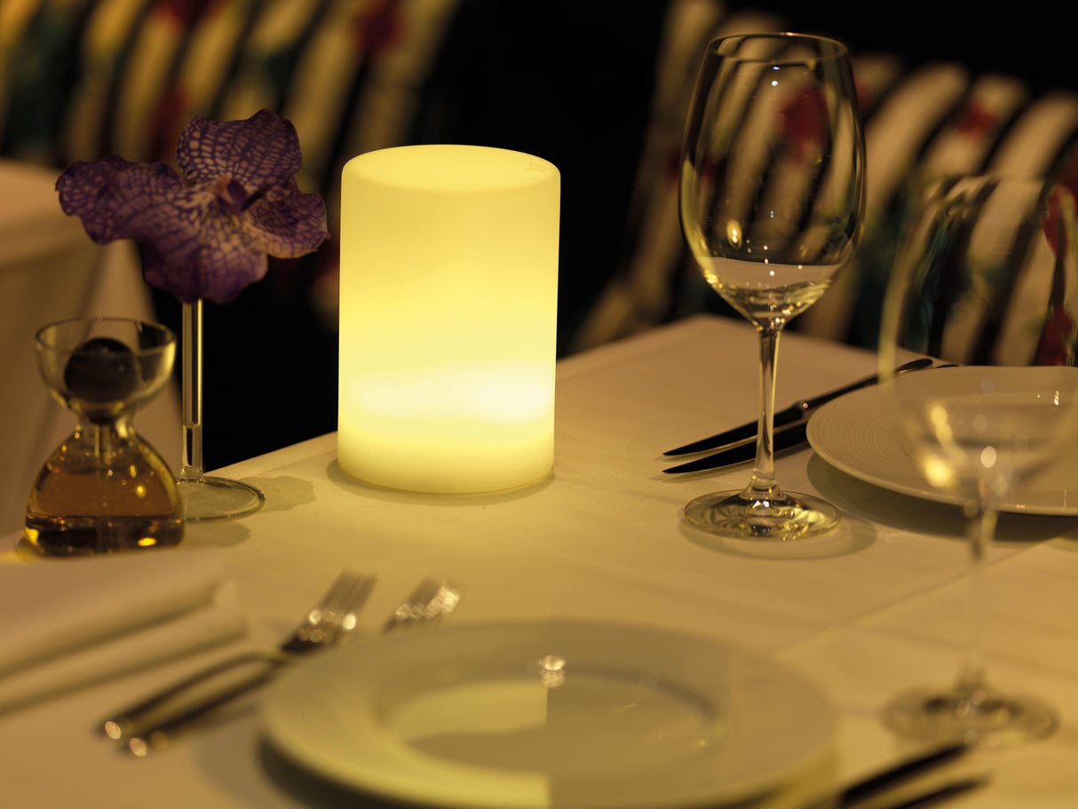 IMAGILIGHTS Tebur Cylindro, Lampe sans fil avec télécommande et chargeur