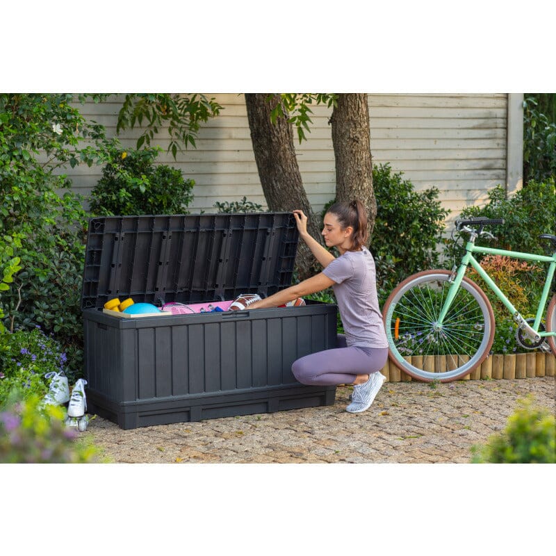 Keter Kentwood 350 New Novel Box Coffre de rangement Banc 128x53.5cm H: 59cm