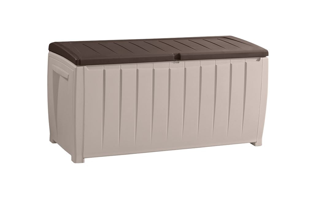 Keter Novel Coffre de rangement 125x55cm H 62.5cm Marron et Beige
