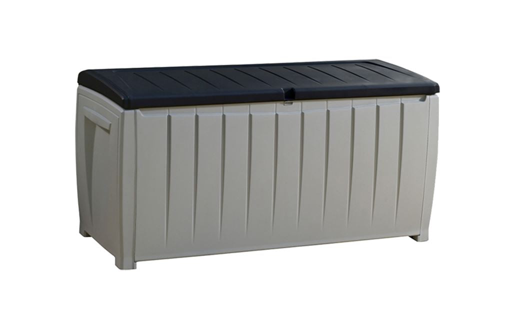Keter Novel Coffre de rangement 125x55cm H 62.5cm Noir et Gris