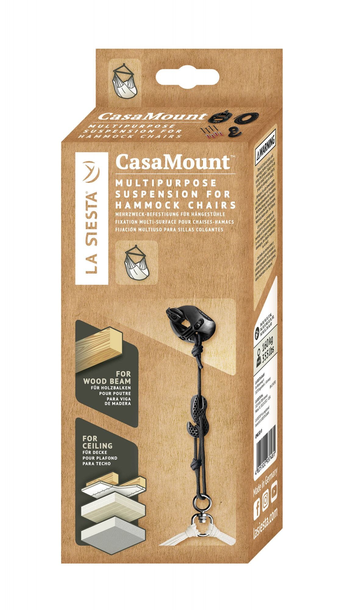 La Siesta CasaMount Kit de fixation pour chaise-hamacs