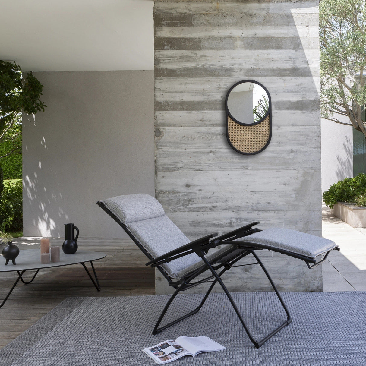 Lafuma Bayanne Allure Fauteuil Relax Evolution Tundra Sunbrella Granite