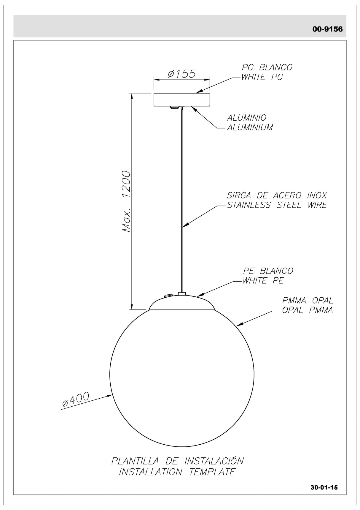 LEDS C4 Ciscne Pendant suspension pour l'extérieur