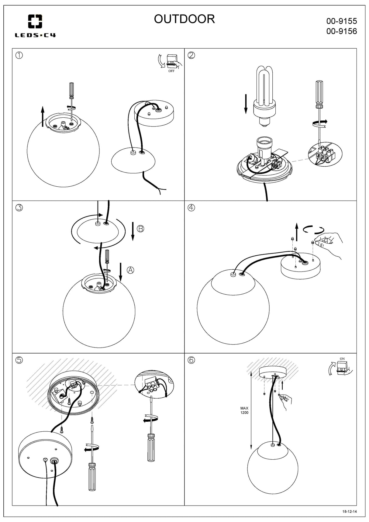 LEDS C4 Ciscne Pendant suspension pour l'extérieur
