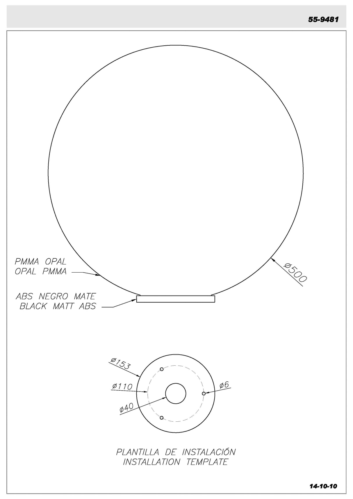 LEDS C4 Cisne Surface lampe boule de sol pour l'extérieur