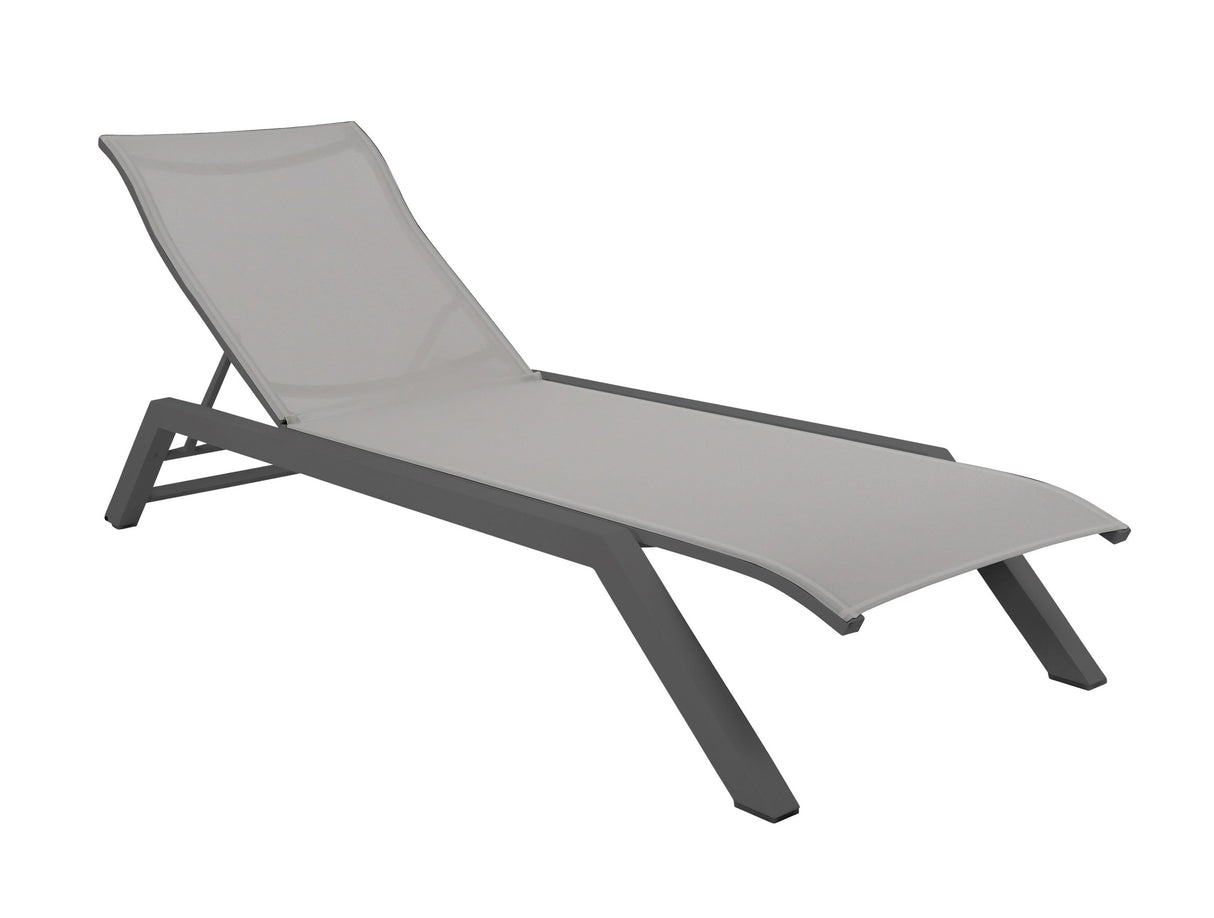 Les Jardins Amaka Bain de soleil Gris espace / Toile Gris clair