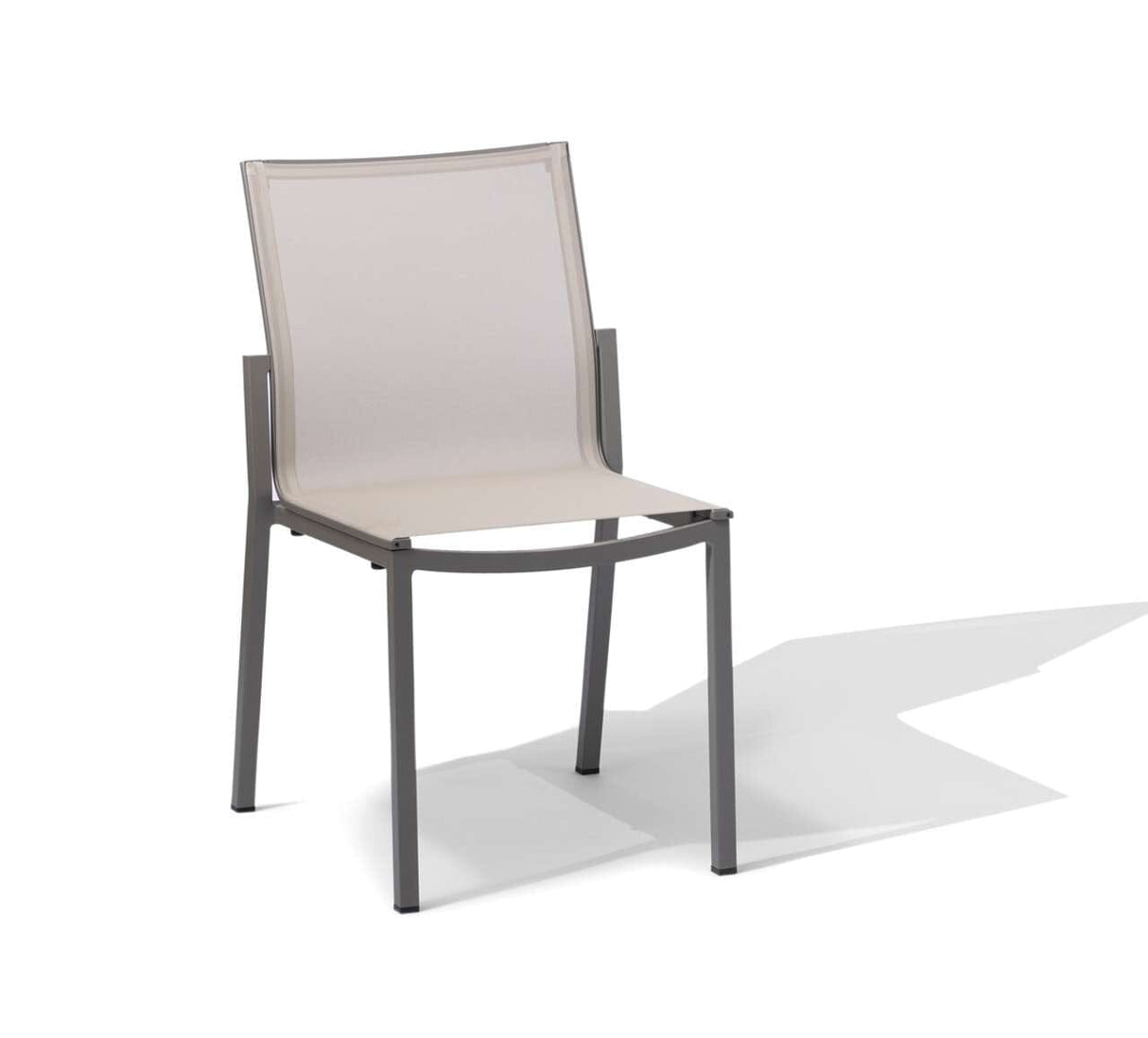 Les Jardins Amaka Chaise empilable Muscade / Toile Crème