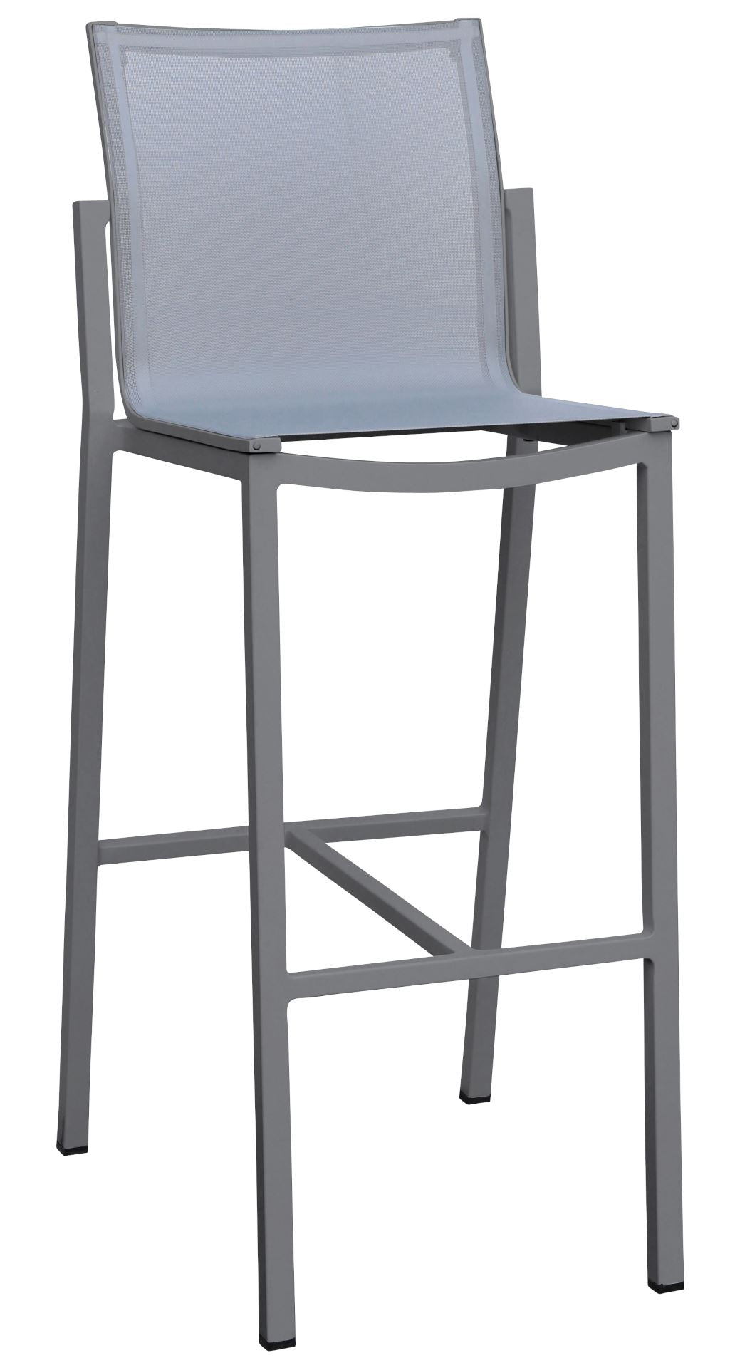 Les Jardins Amaka Tabouret de bar Gris espace / Toile Gris clair