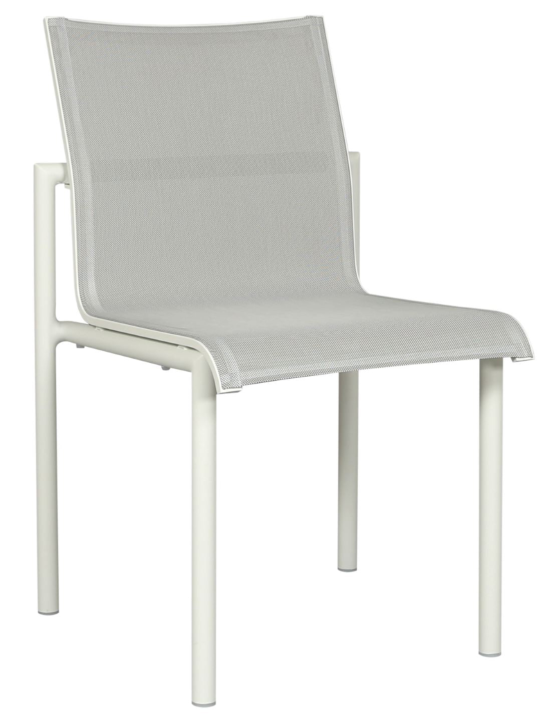Les Jardins Bastingage Chaise de repas Structure Blanc / Toile Ateja Blanc chiné