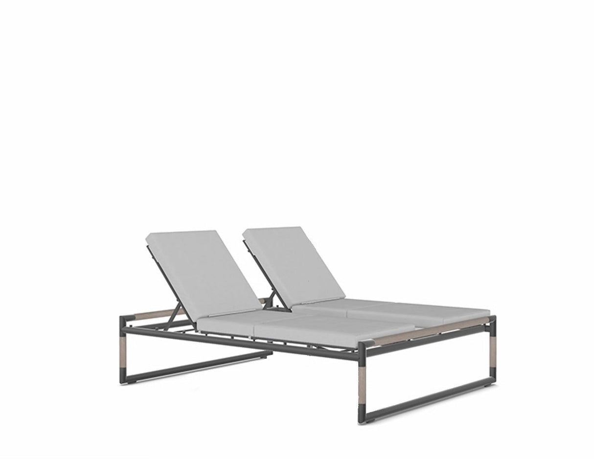 Les Jardins Bastingage Lit double Structure Gris espace