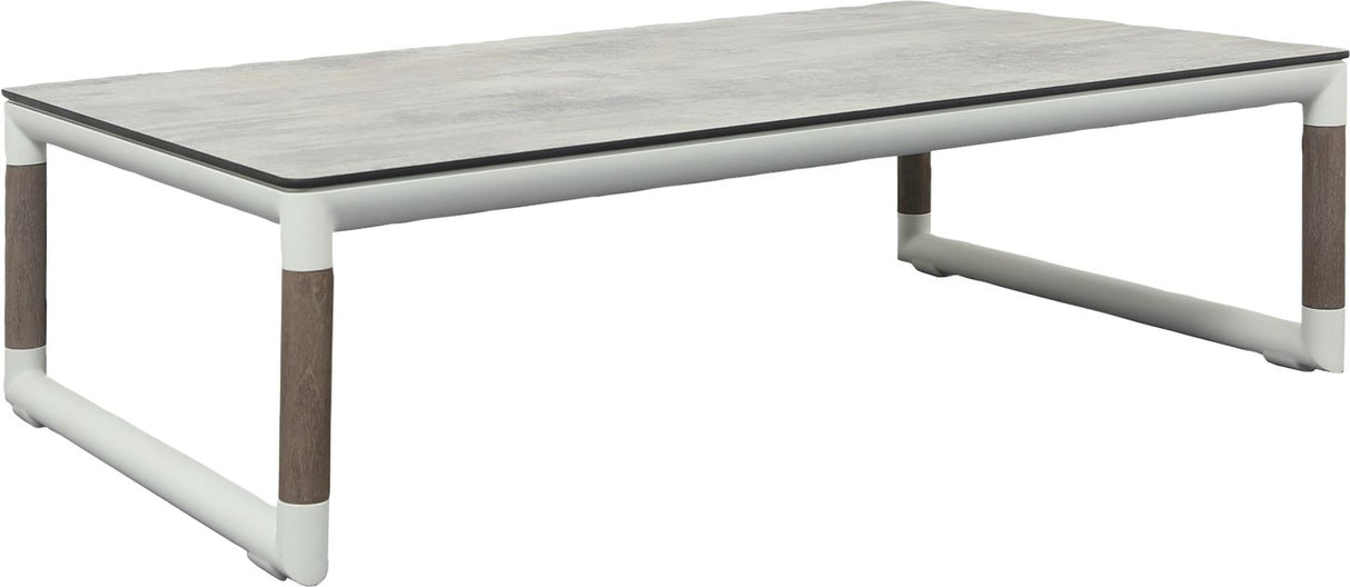 Les Jardins Bastingage Table basse 110x60cm Piètement Blanc