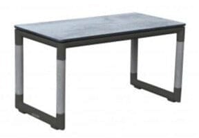 Les Jardins Bastingage Table basse 70x35cm Piètement Gris espace