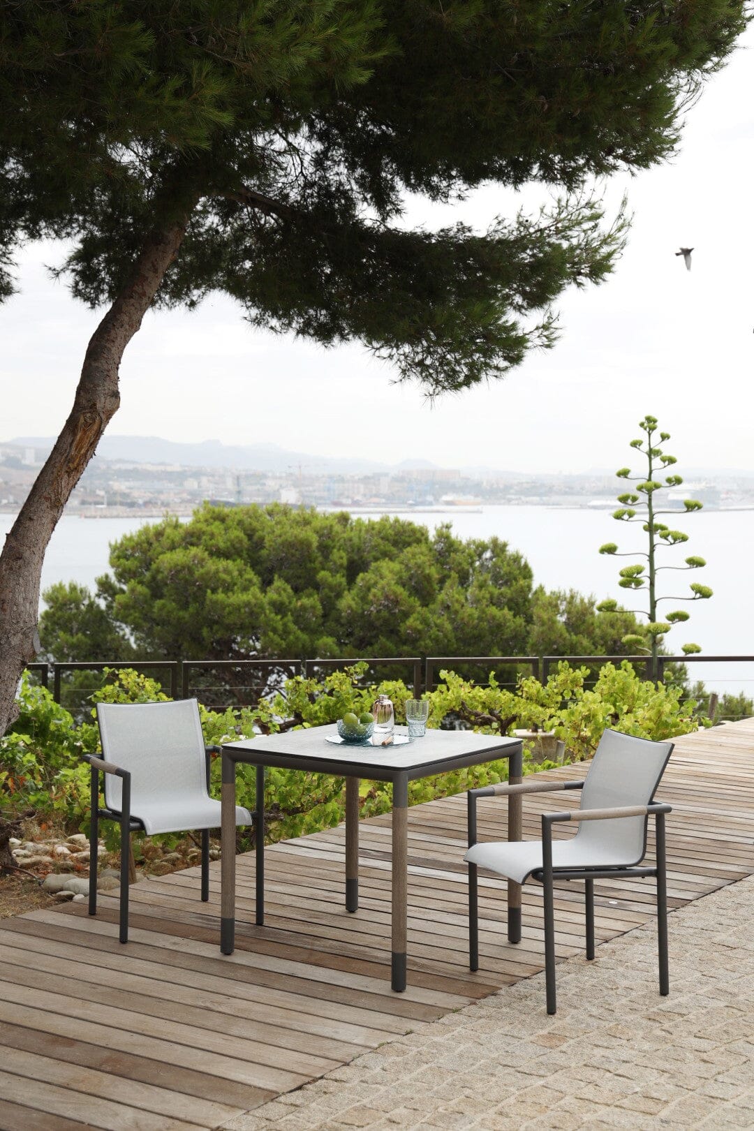 Les Jardins Bastingage Table Bistro 80x80cm