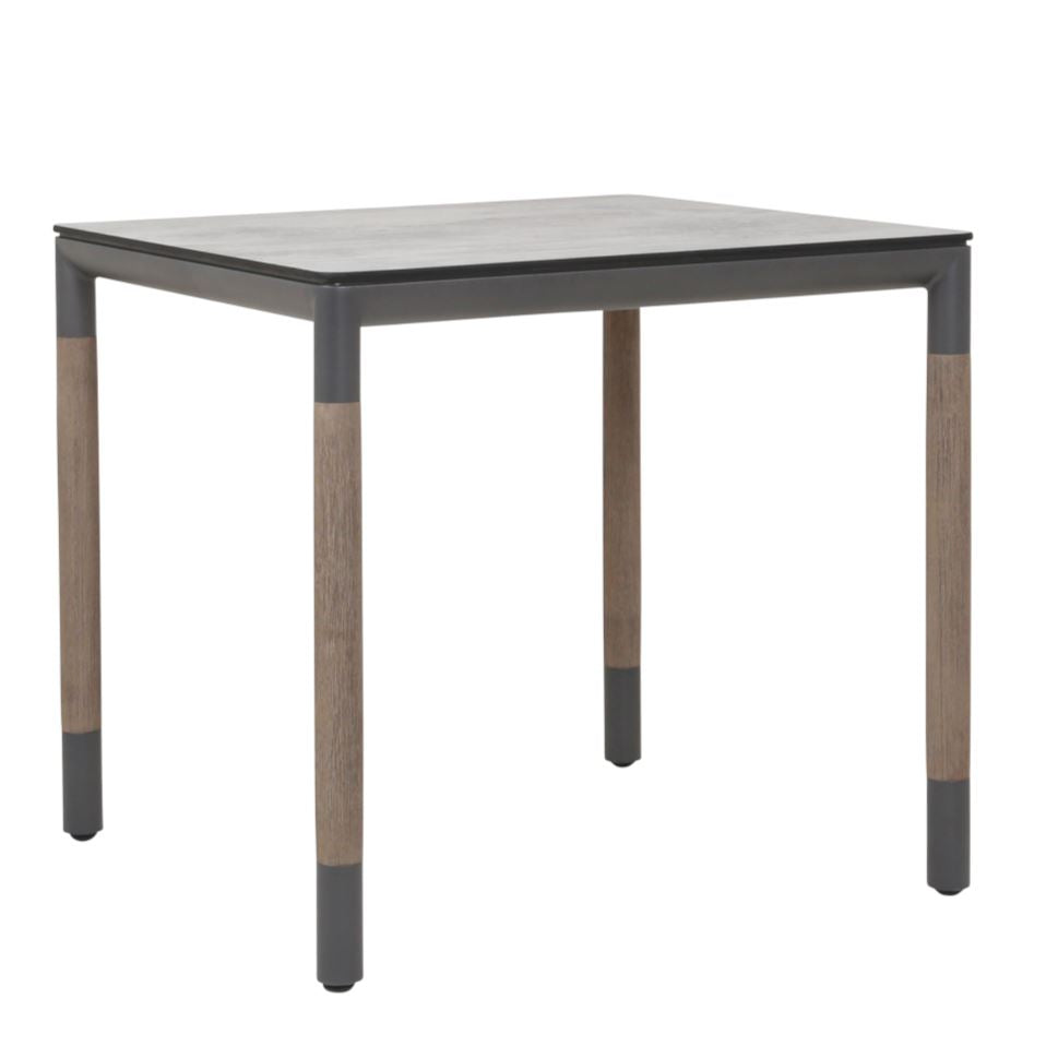 Les Jardins Bastingage Table Bistro 80x80cm Piètement Gris espace