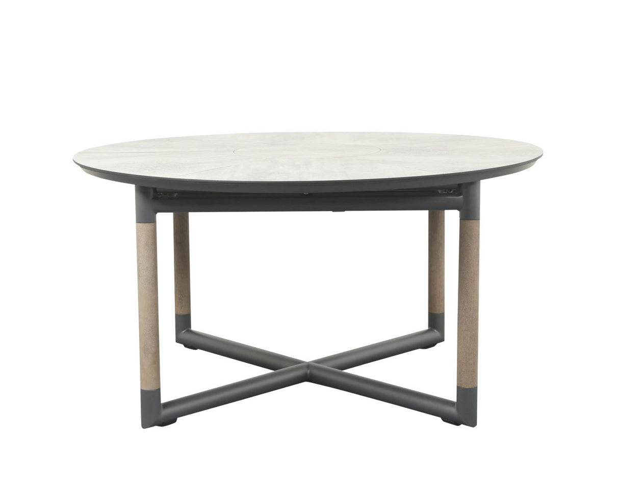 Les Jardins Bastingage Table ronde extensible 146/206x146cm