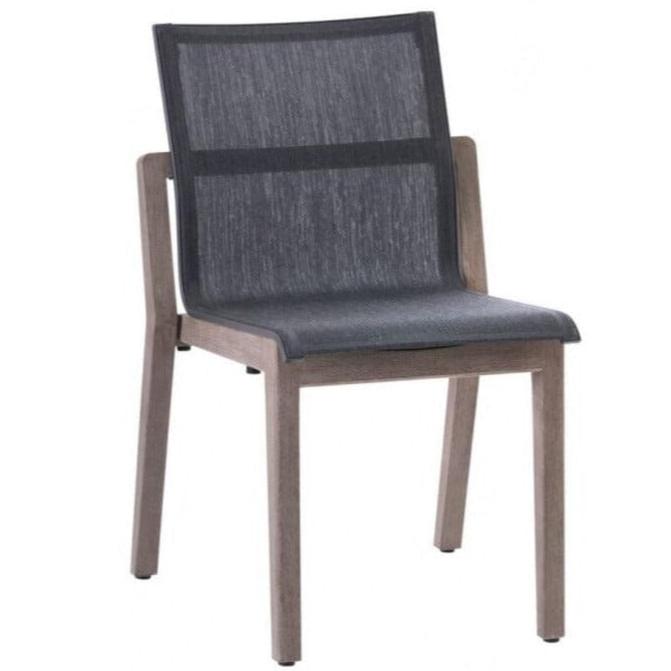 Les Jardins Copenhague Chaise de repas Toile Eden gris chiné