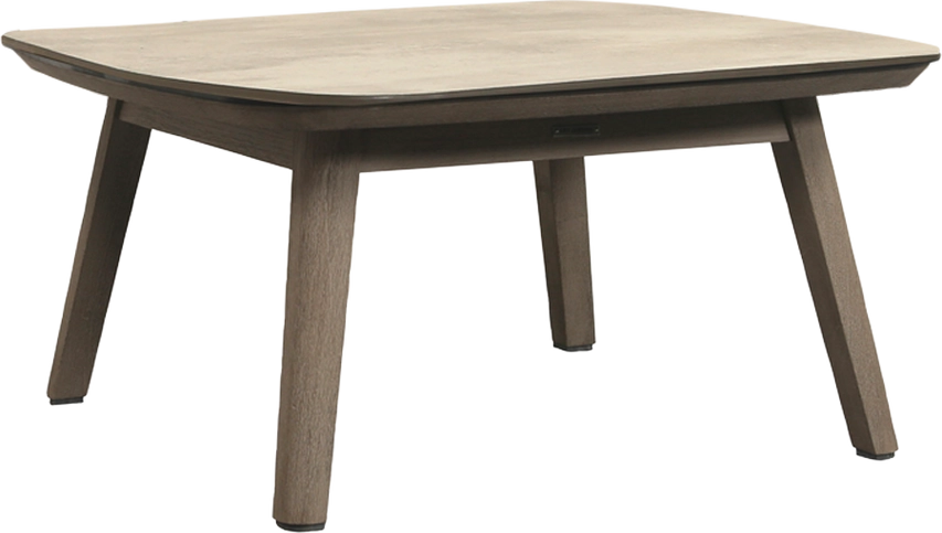 Les Jardins Copenhague Table basse 80x80cm Duratek - HPL Béton Ciré