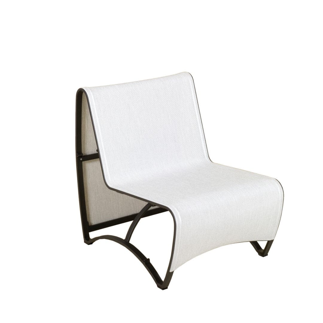 Les Jardins Jet Stream Fauteuil Gris espace / Toile Eden Blanc chiné