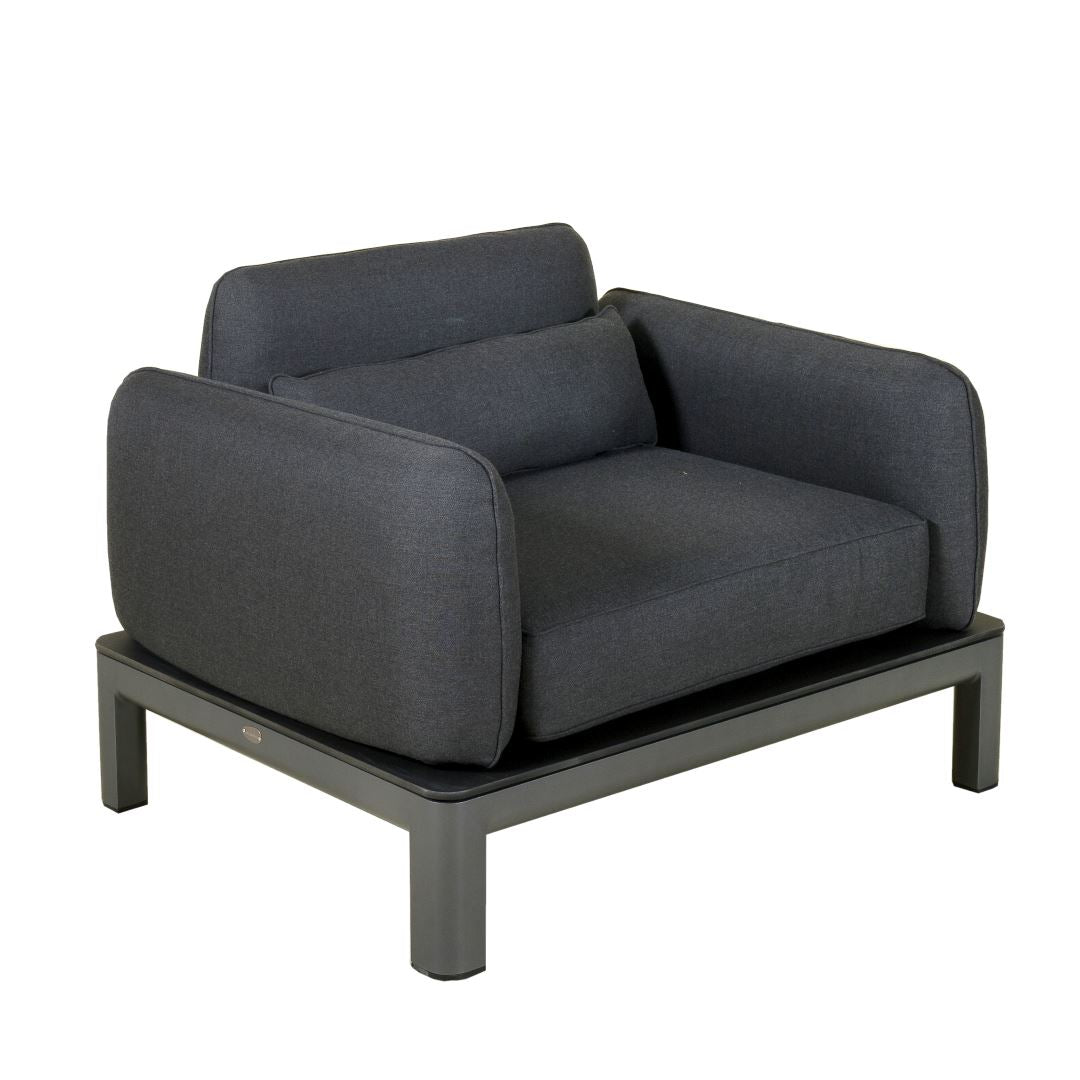 Les Jardins Koton / Tekura Coussins pour fauteuil Tissu Sunbrella Gris Grafito