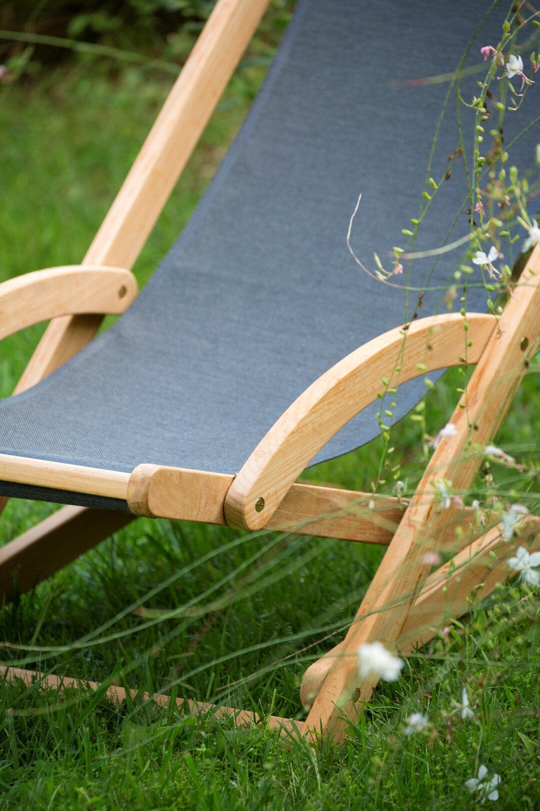 Les Jardins Marina Armature chilienne en teck, toile en sus