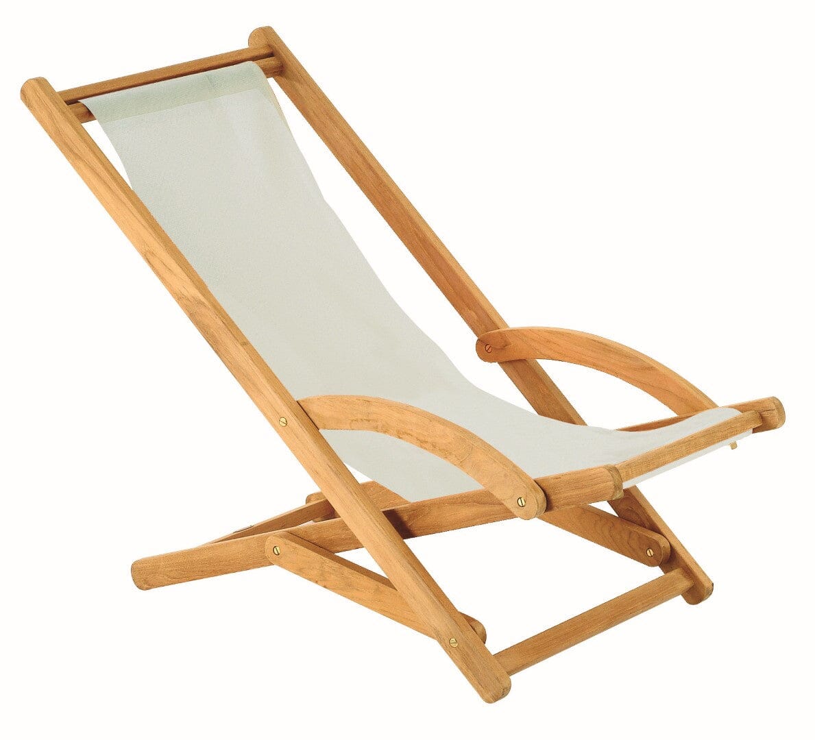 Les Jardins Marina Armature chilienne en teck, toile en sus Teck huilé