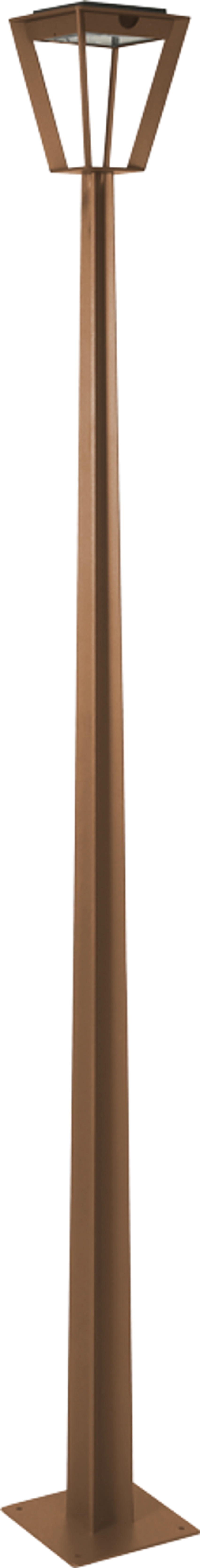 Les Jardins Metro Lampadaire solaire sans fil Corten