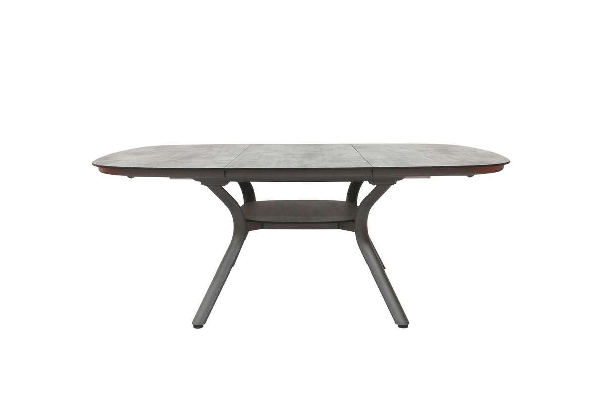 Les Jardins Sagamore Table carréee extensible 135/195x135cm Piètement Gris espace
