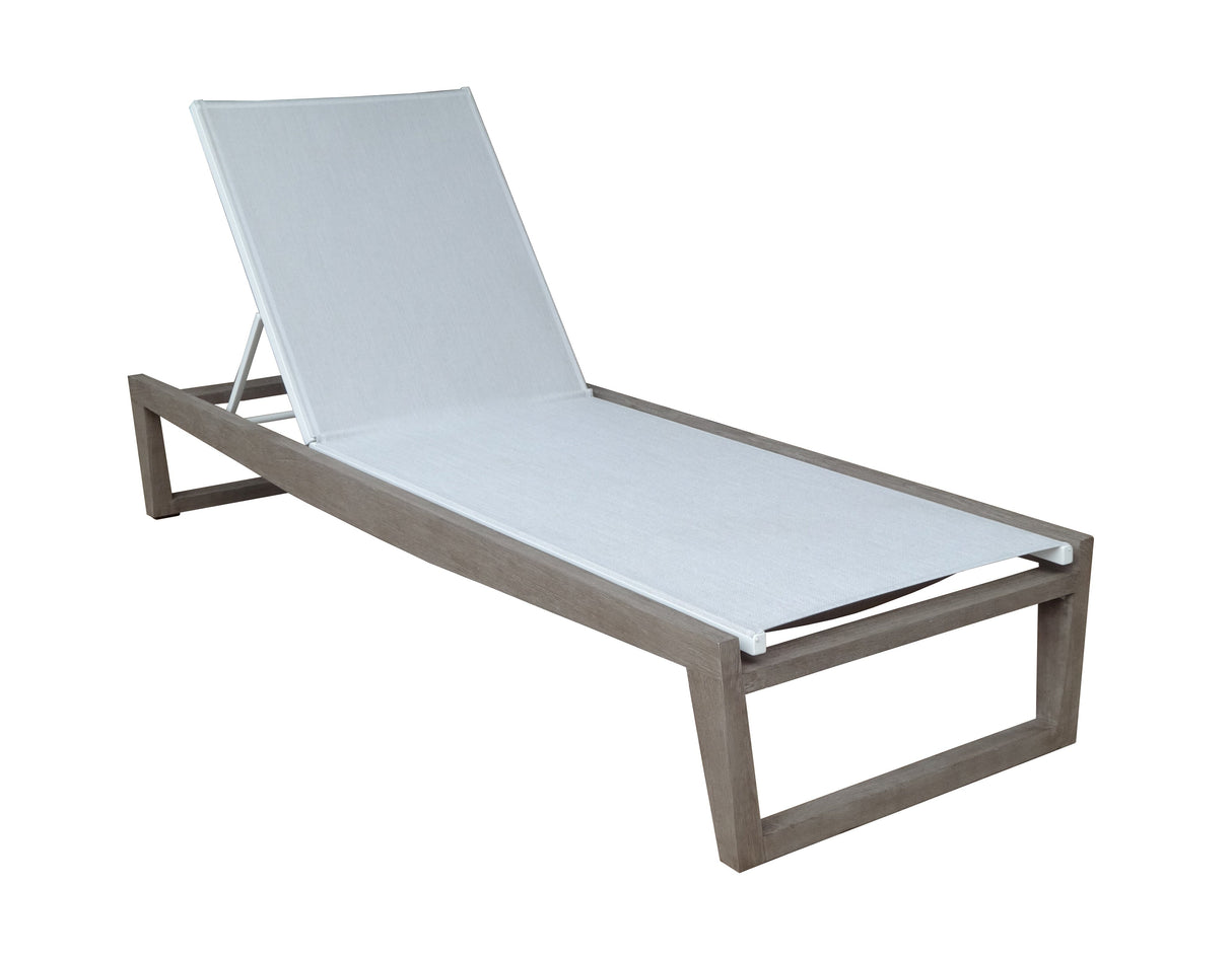 Les Jardins Skaal Bain de soleil Duratek - Blanc chiné